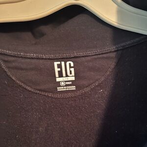 Black FIG funnel full zip hoodie